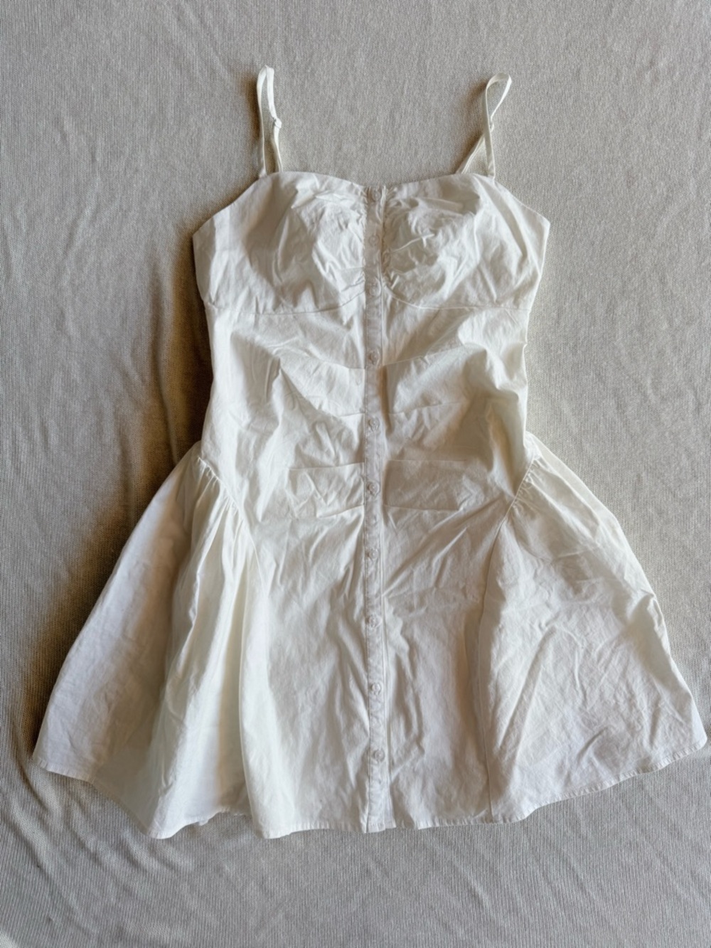 Wild Fable White Button-Front Sundress Size Small